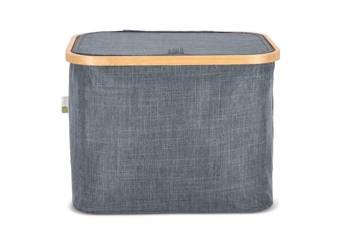 InSideOut opvouwbare mand met deksel Sogne  40.5 x 33 x 30cm rPET Donker Grijs