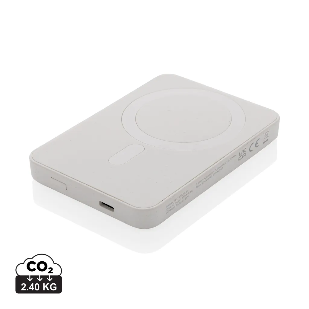 Magnetix RCS rplastic 5000 mah magnetische powerbank wit