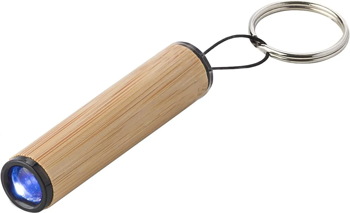 Sleutelhanger met lampje Ilse bruin