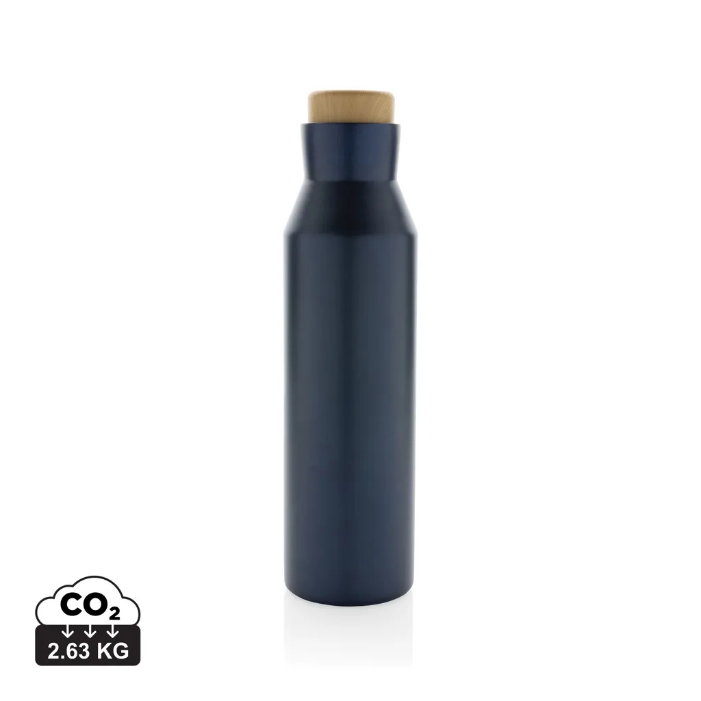 Gaia RCS-gecertificeerde gerecyclede rvs vacuümfles blauw