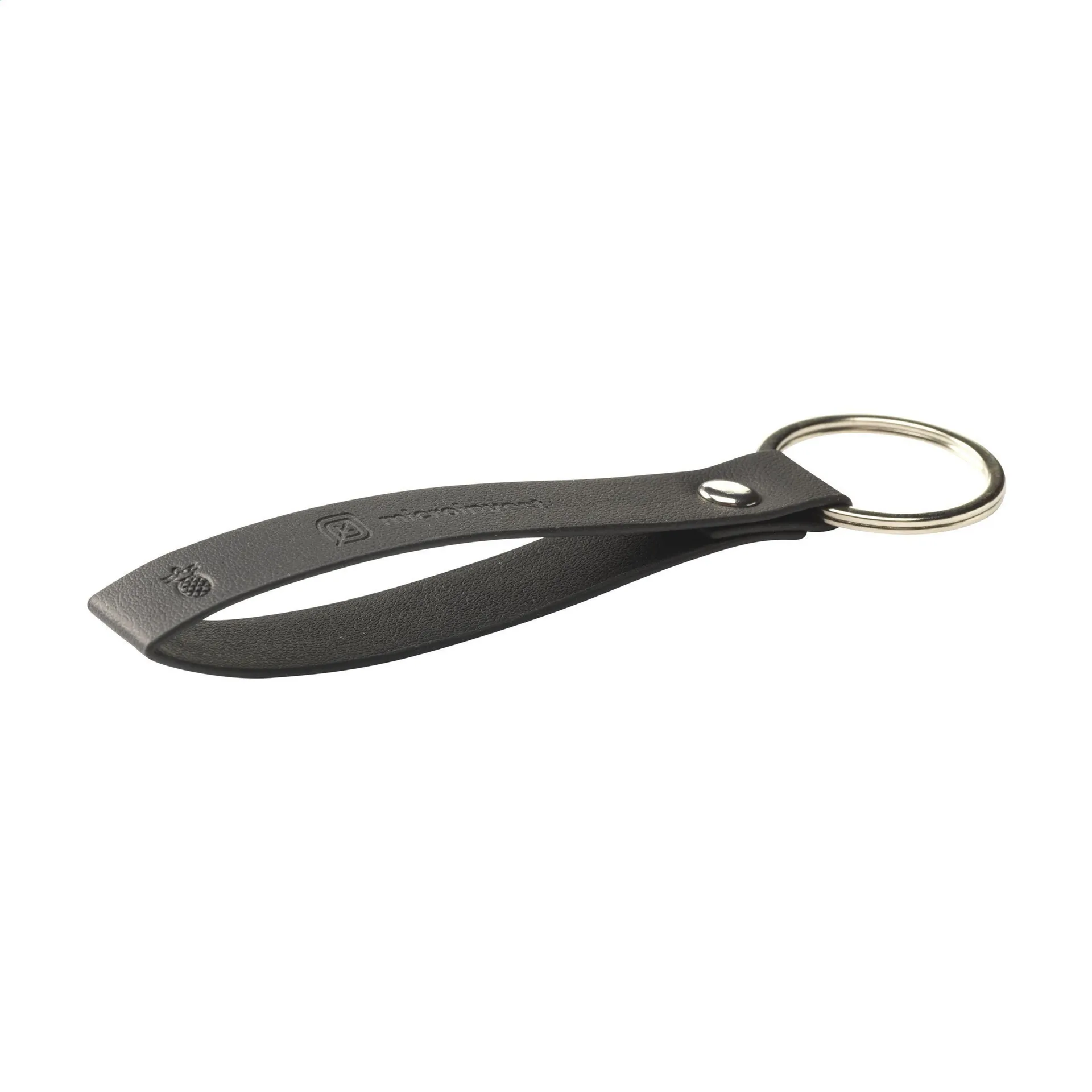 Vegan Pineapple Leather Keyring sleutelhanger zwart
