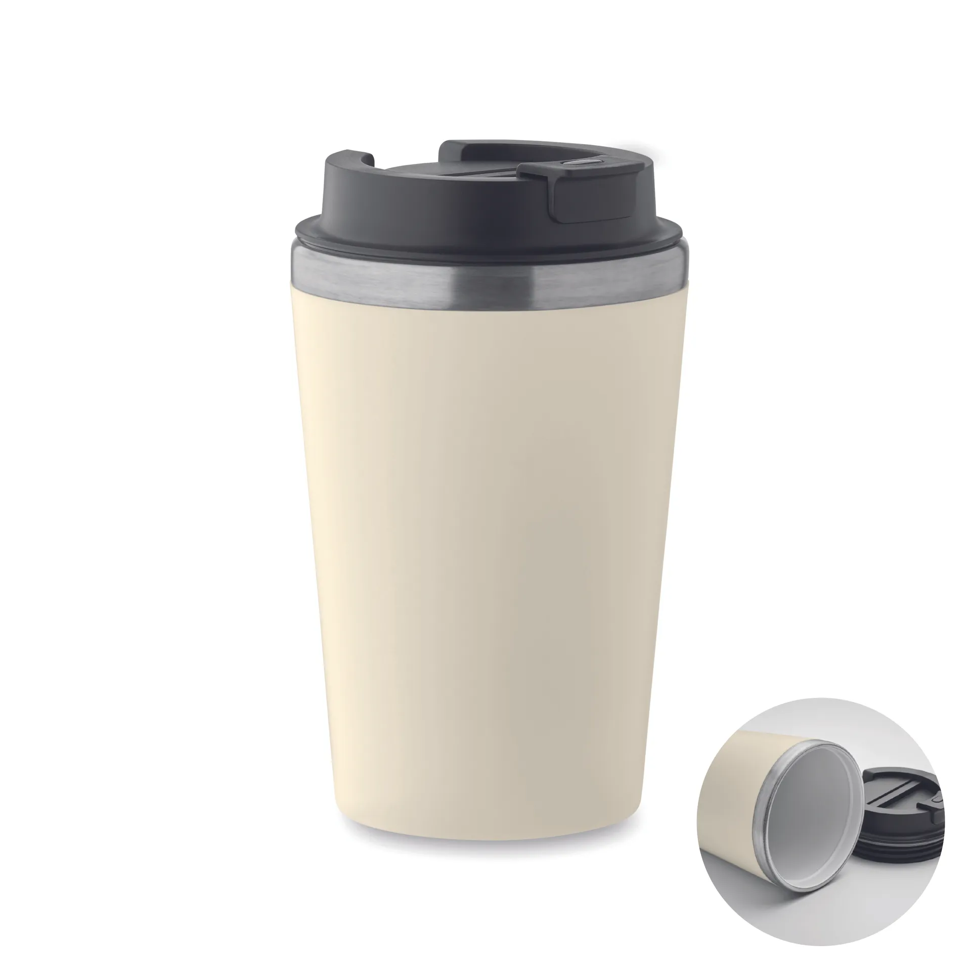 Beker met keramische voering 35 Beige
