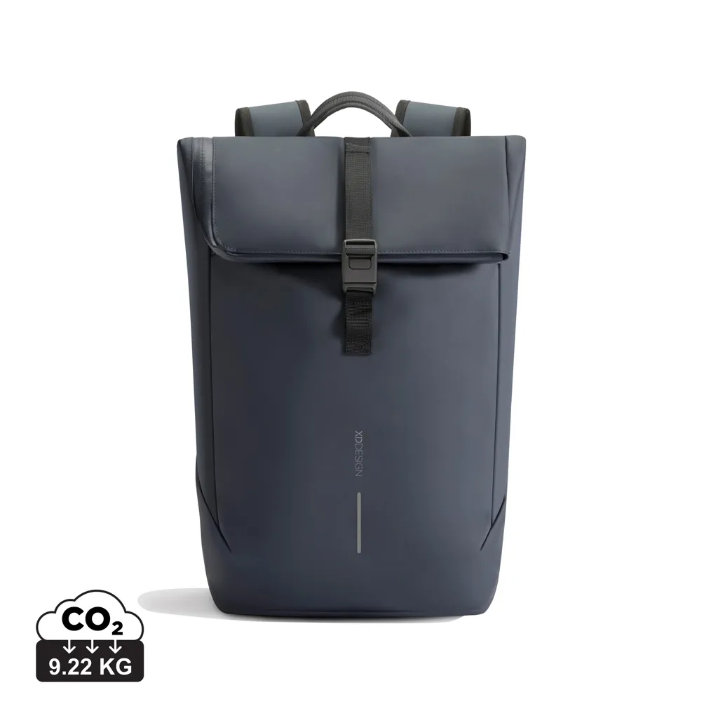 Urban waterbestendige flap-top rugzak donkerblauw