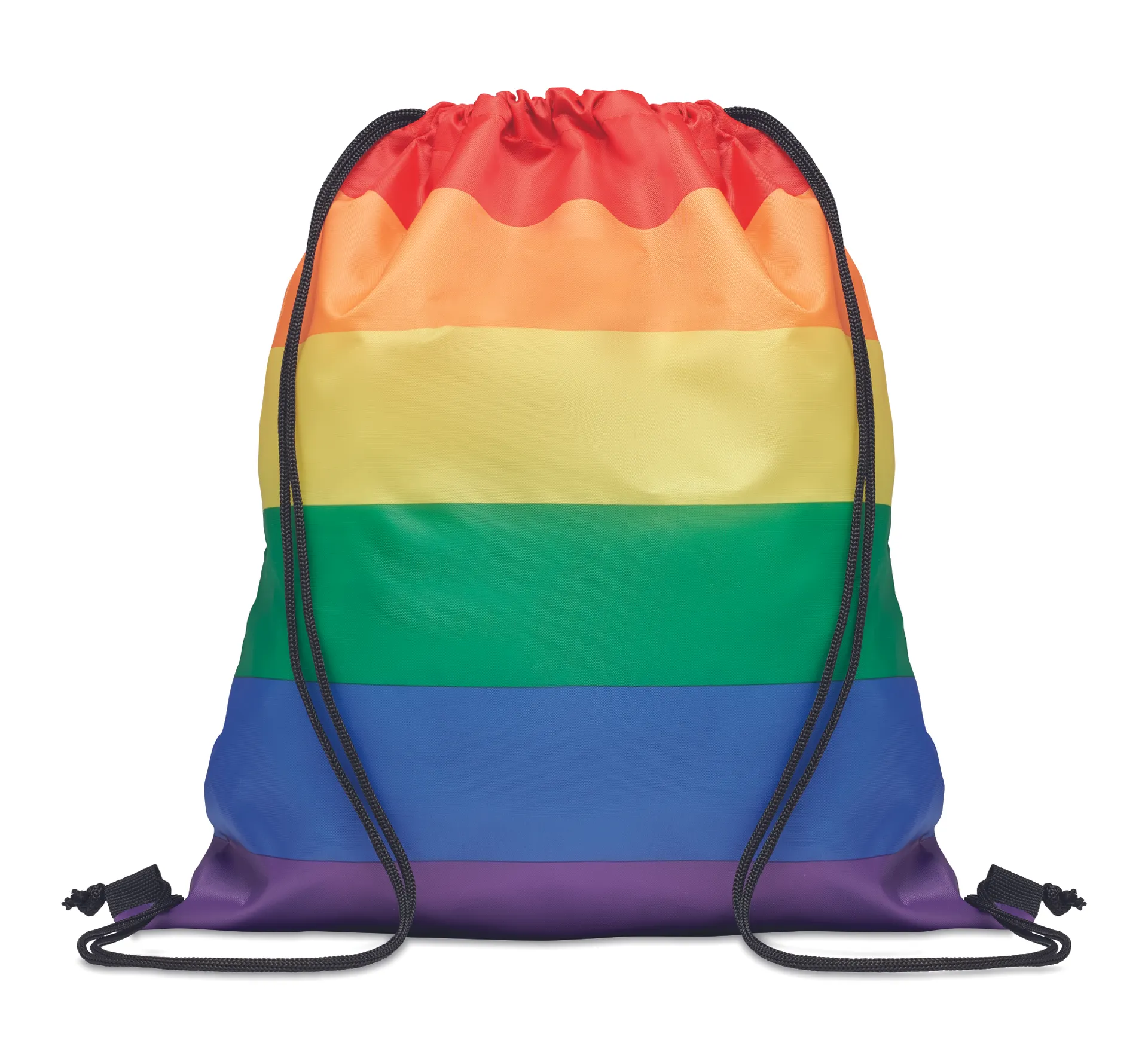 Regenboog RPET trekkoordrugzak Multicolour