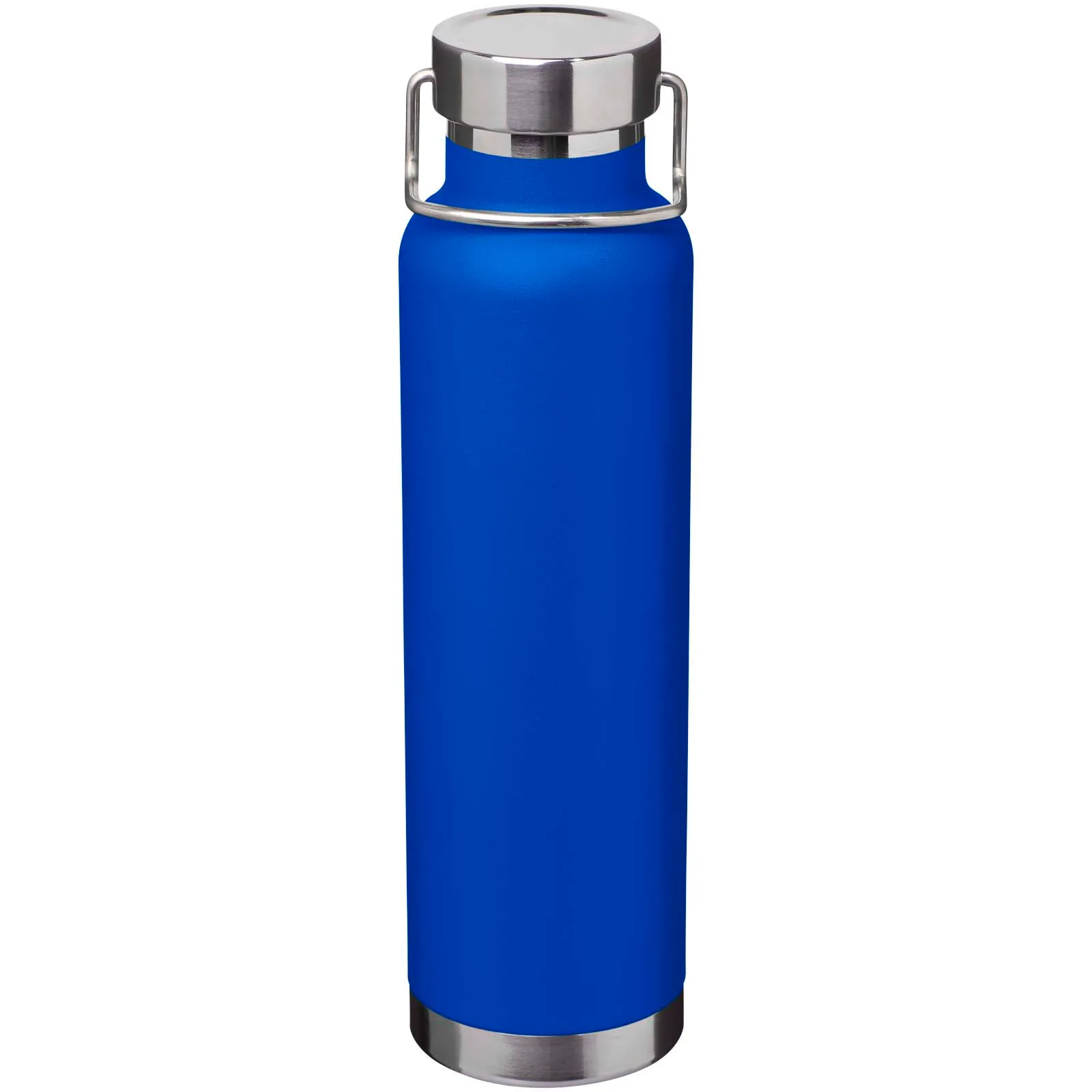 Thor 650 ml RCS gecertificeerde gerecyclede roestvrijstalen koperen vacuüm geïsoleerde waterfles  Koningsblauw