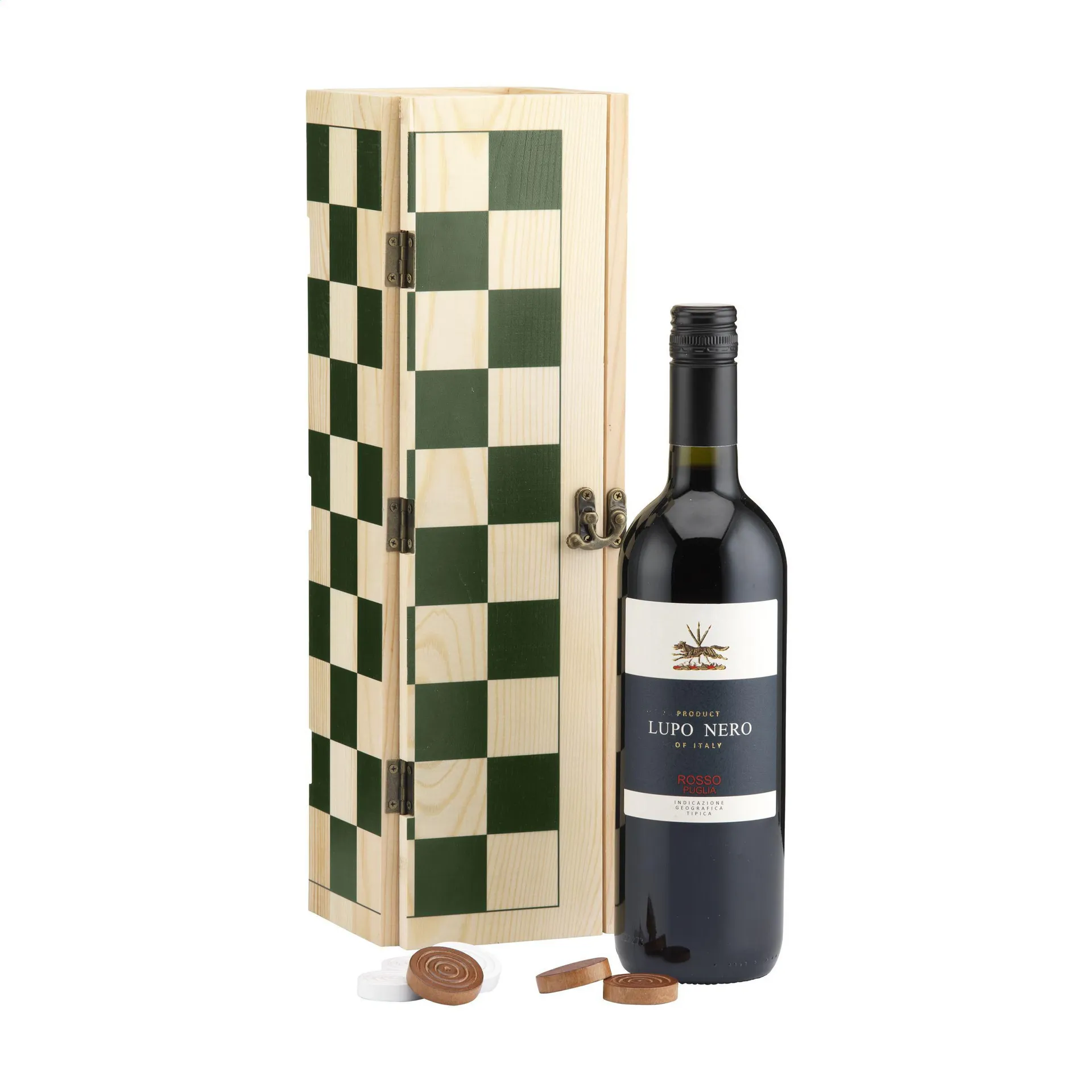 Rackpack Gamebox Checkers houtbruin