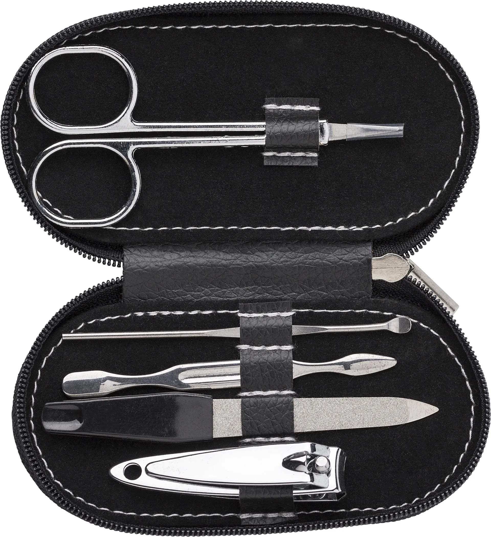 PVC etui met manicureset Blake zwart