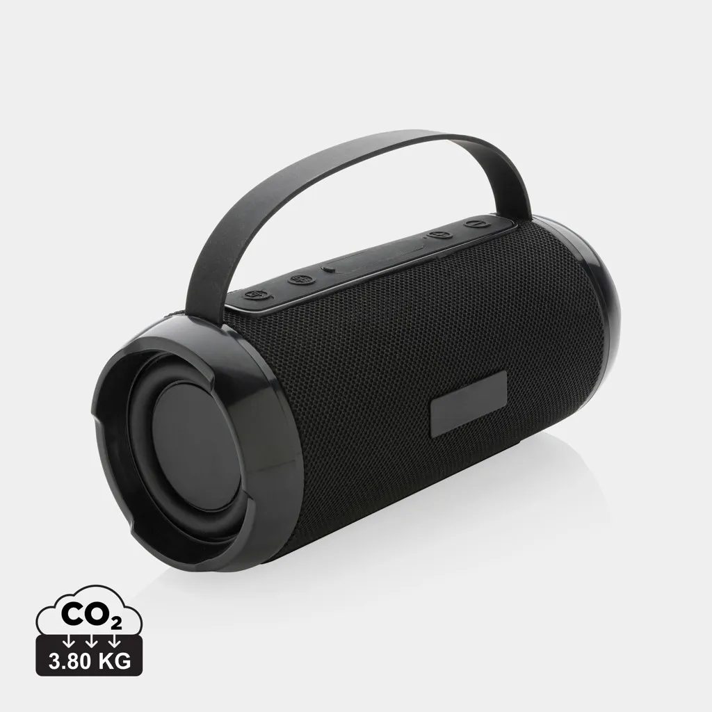 RCS recycled plastic Soundboom waterdichte 6W luidspreker zwart