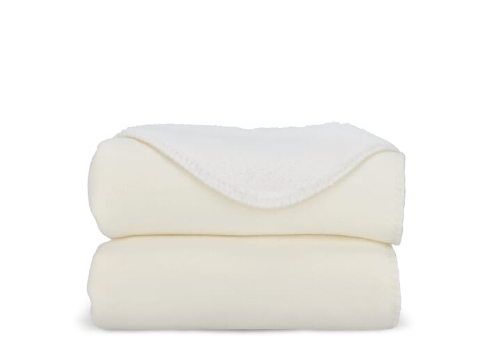 Sherpa fleece deken OEKO-TEX®  sublimatie 130 x 170 cm 510 g/m² Wit