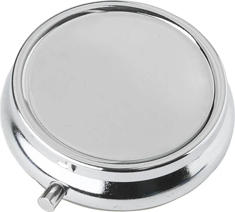 Pillendoos Zara | Metaal | 3 compartimenten | Spiegel zilver