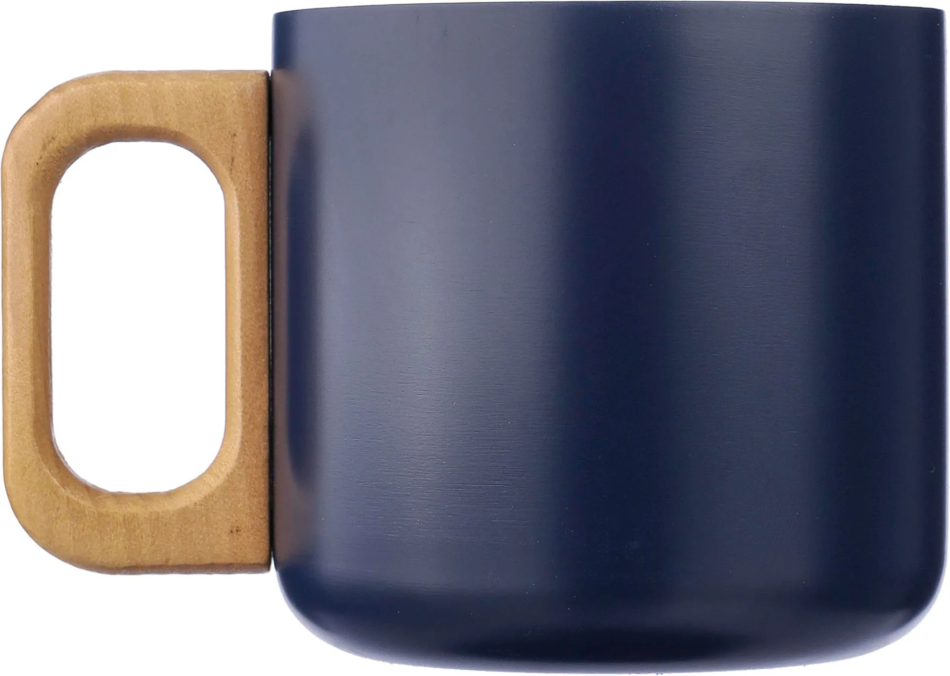 Mok Dwight | Gerecycled rvs | Houten handvat | 400 ml blauw