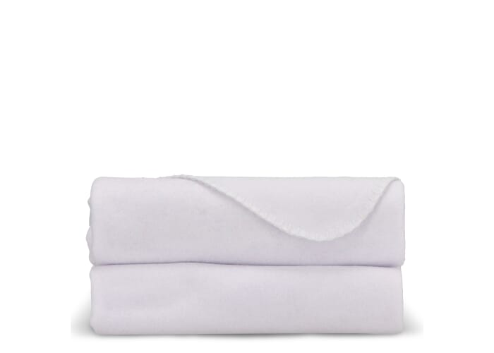 Polar fleece deken OEKO-TEX® sublimatie 130 x 170 cm 290 g/m² Wit