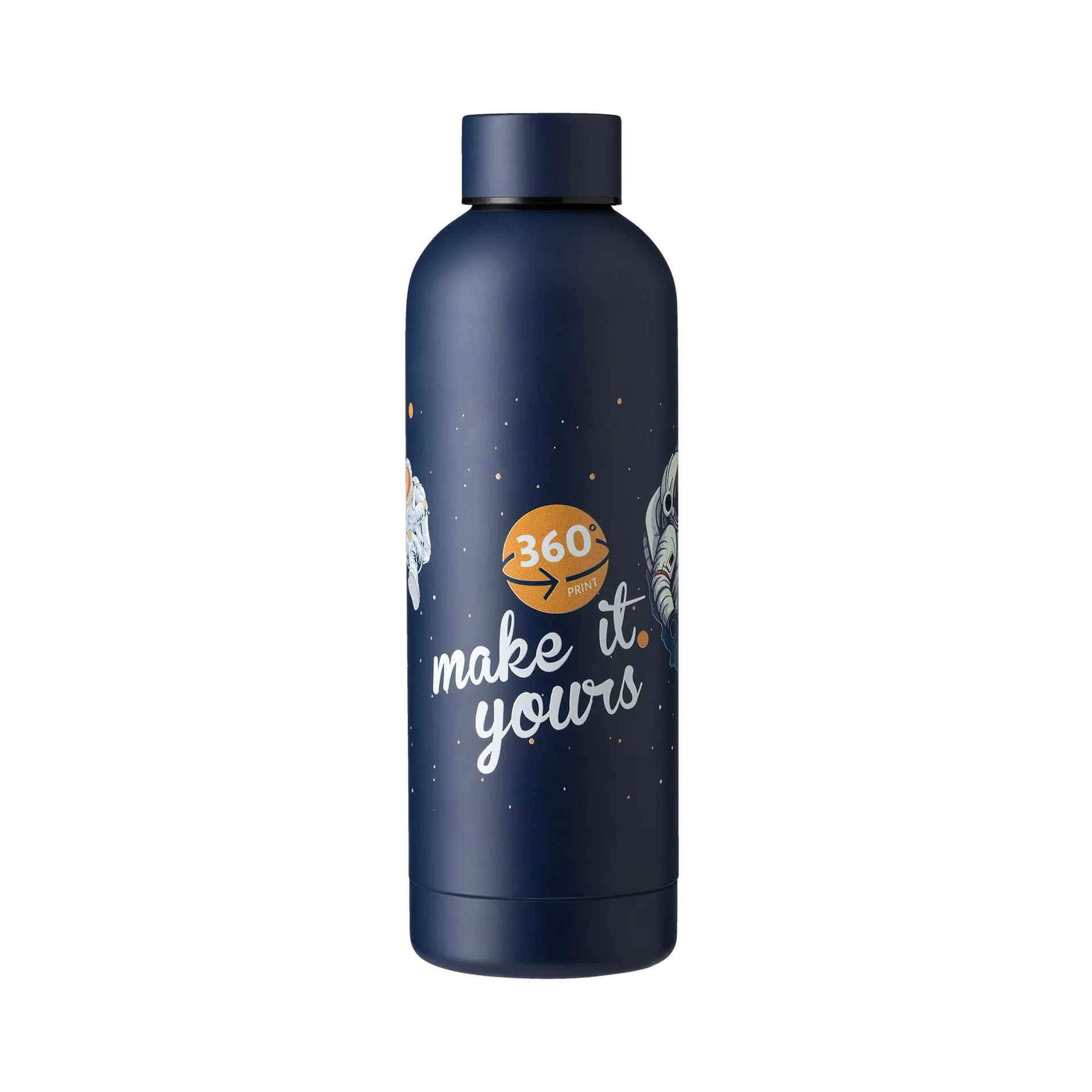 Geïsoleerde fles Isaiah van 500 ml in pastel roze, gerecycled materiaal