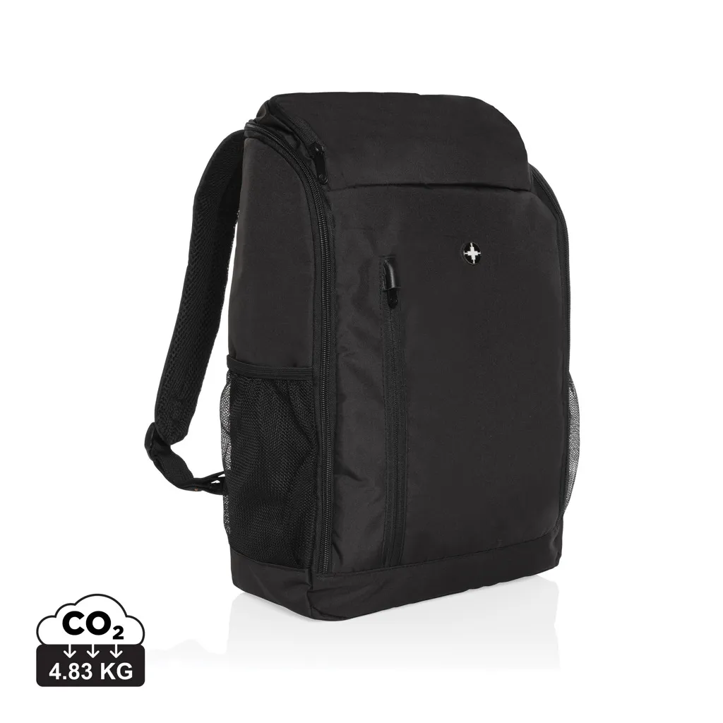 Swiss Peak AWARE™ easy access 15.6" laptop rugzak zwart