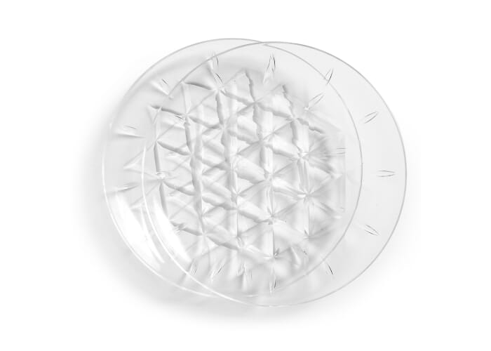 Sagaform Acryl picknick groot bord set van 2 Ø26cm Transparant