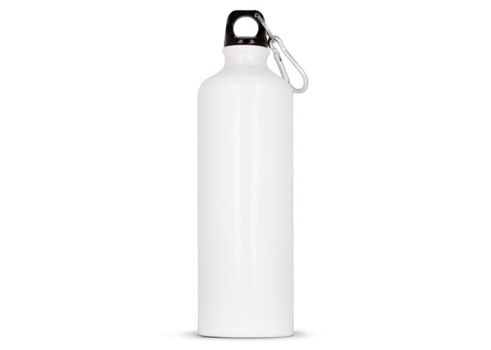 Waterfles aluminium met karabijnhaak 750ml