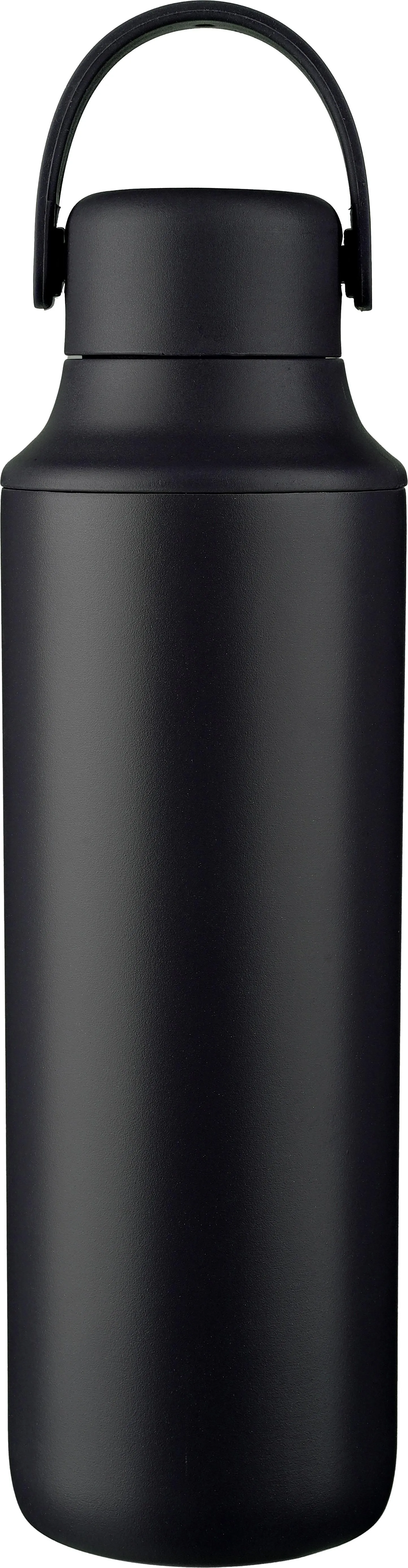 Roestvrijstalen dubbelwandige drinkfles (500 ml) Omari zwart