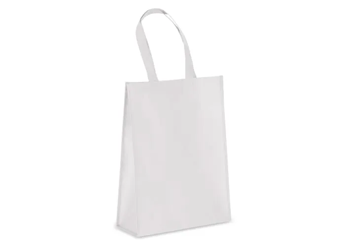 R-PET Draagtas gelamineerd non-woven 30 x 12 x 40cm 105g/m² Wit