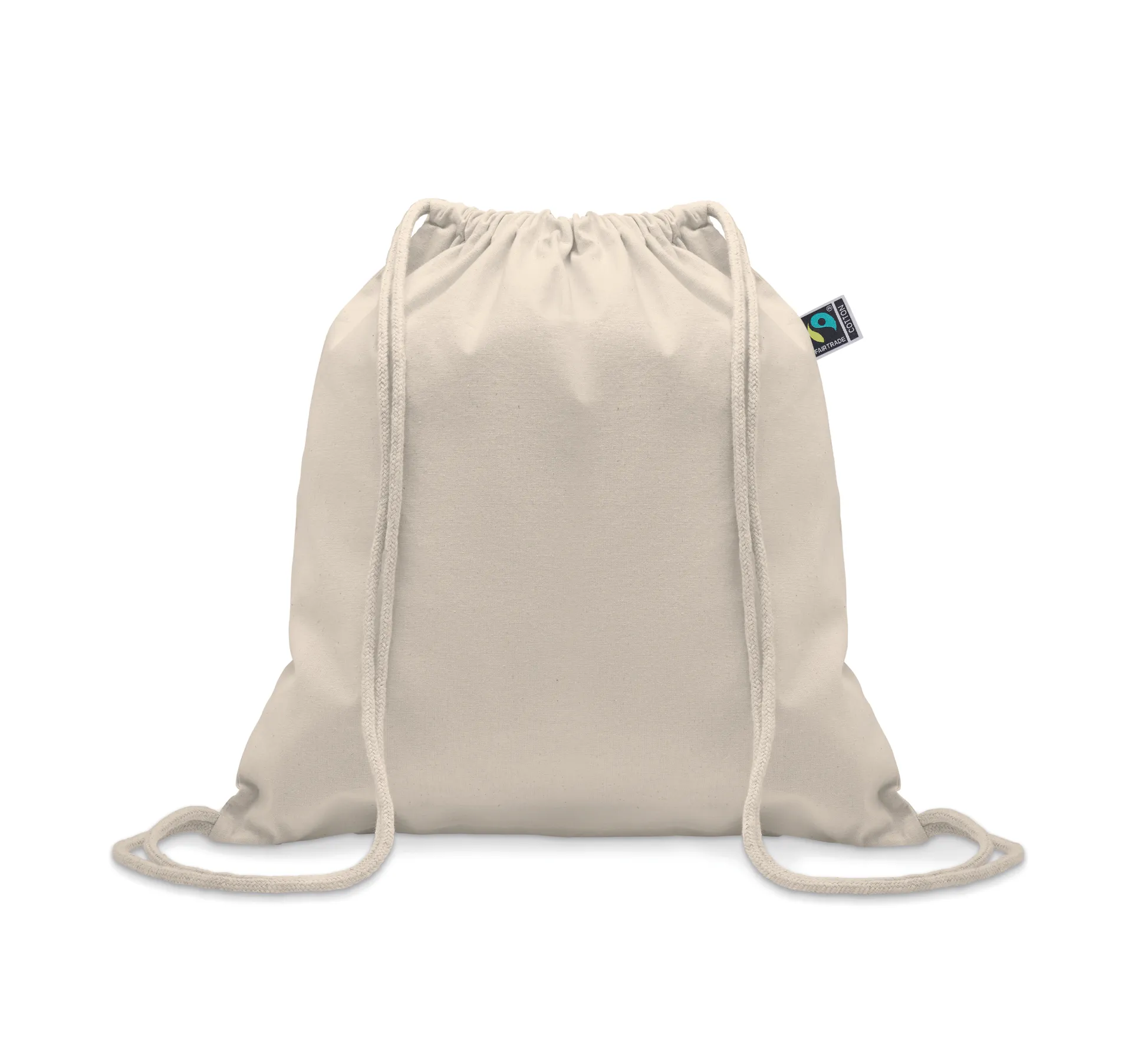 Fairtrade rugzakje met koord Beige