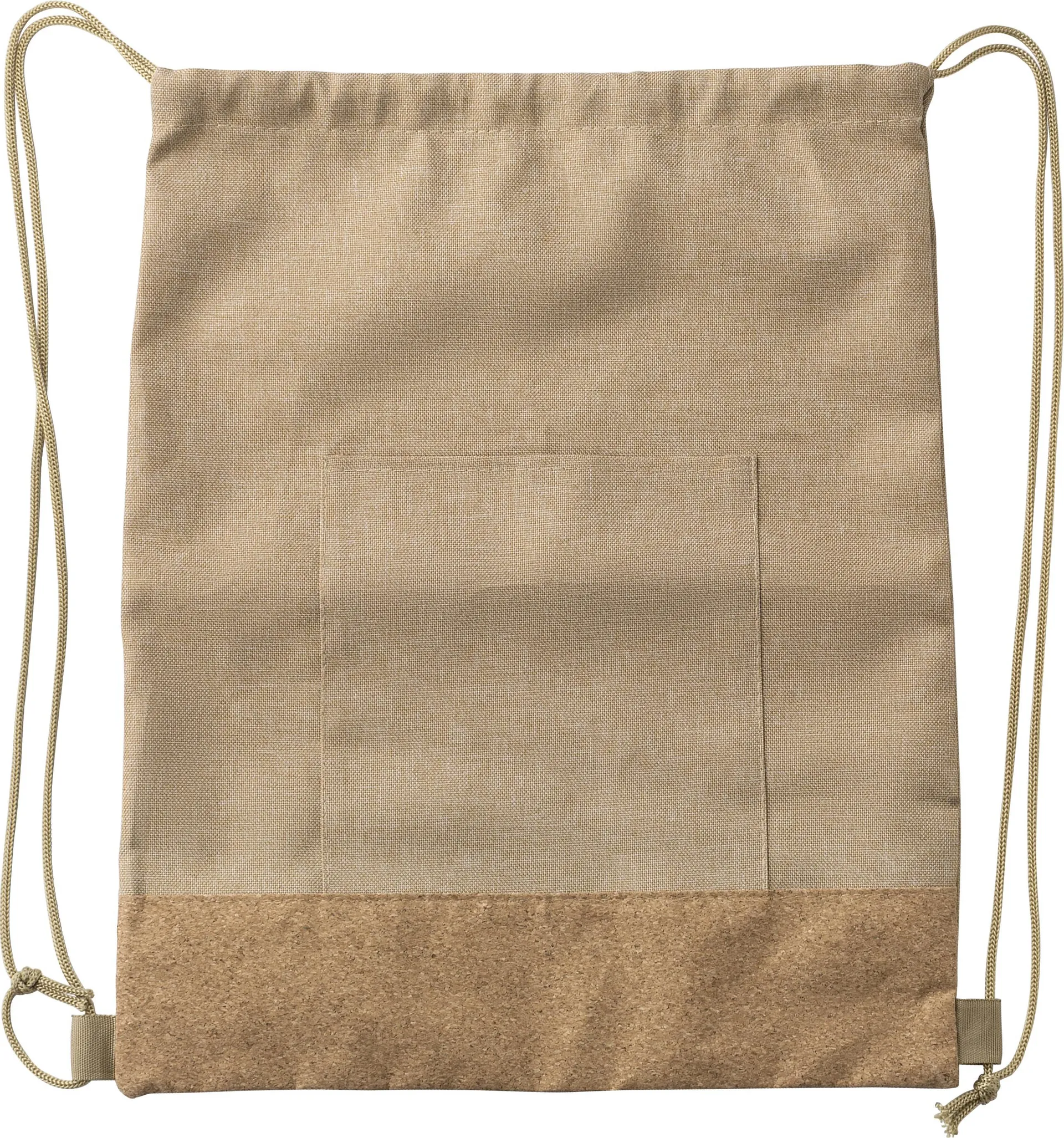 rPET polyester (600D) trekkoord rugzak Ansel khaki (écru)