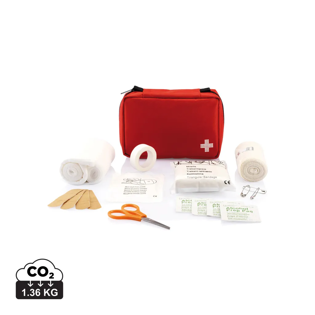 Verzendbare eerste hulp set rood
