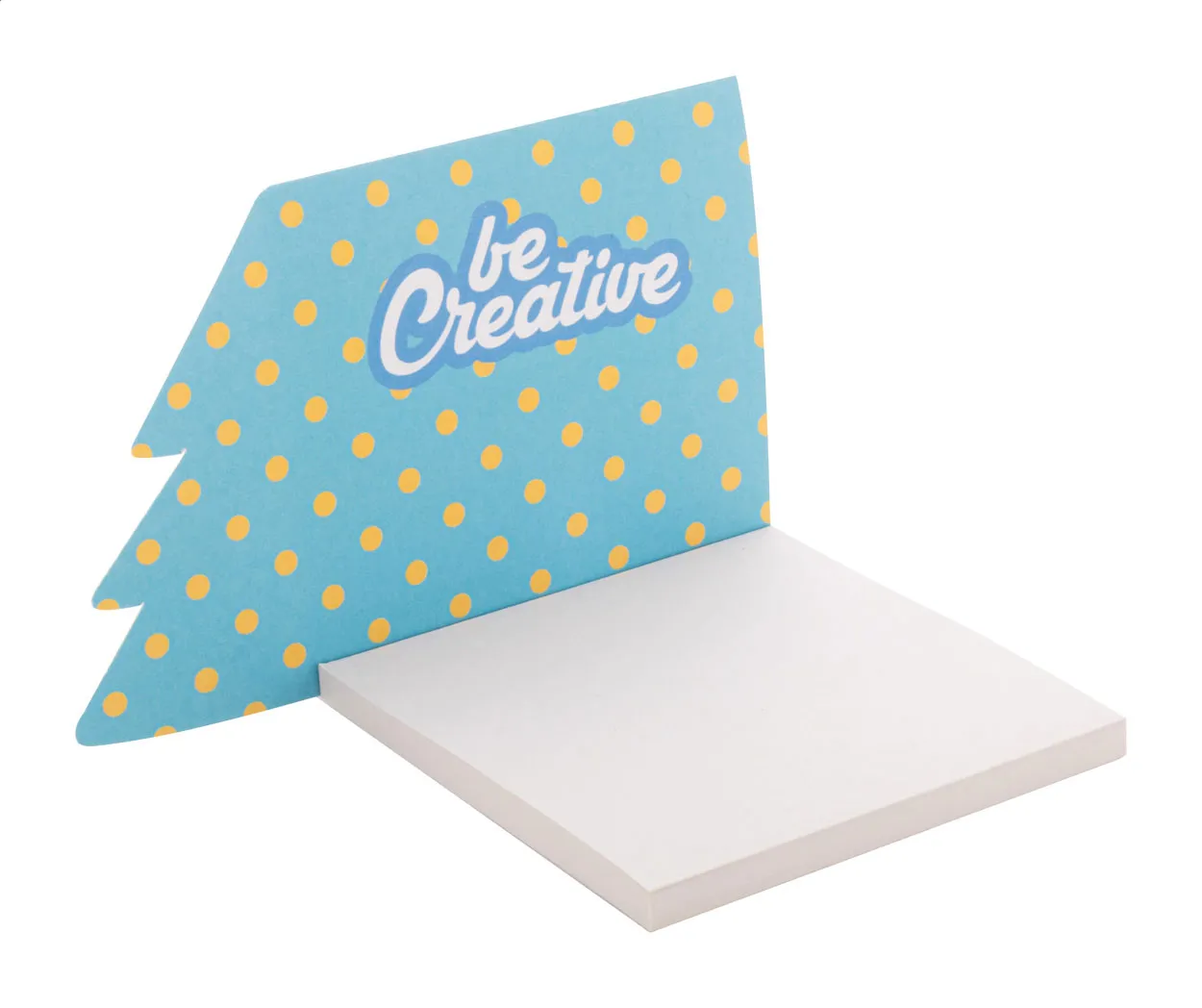 CreaStick Xmas custom made sticky notitieblok, kerstboom wit