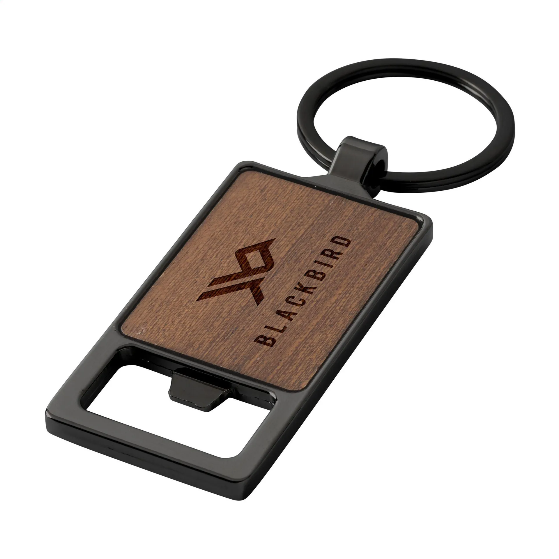 Sammy Flesopener sleutelhanger houtbruin