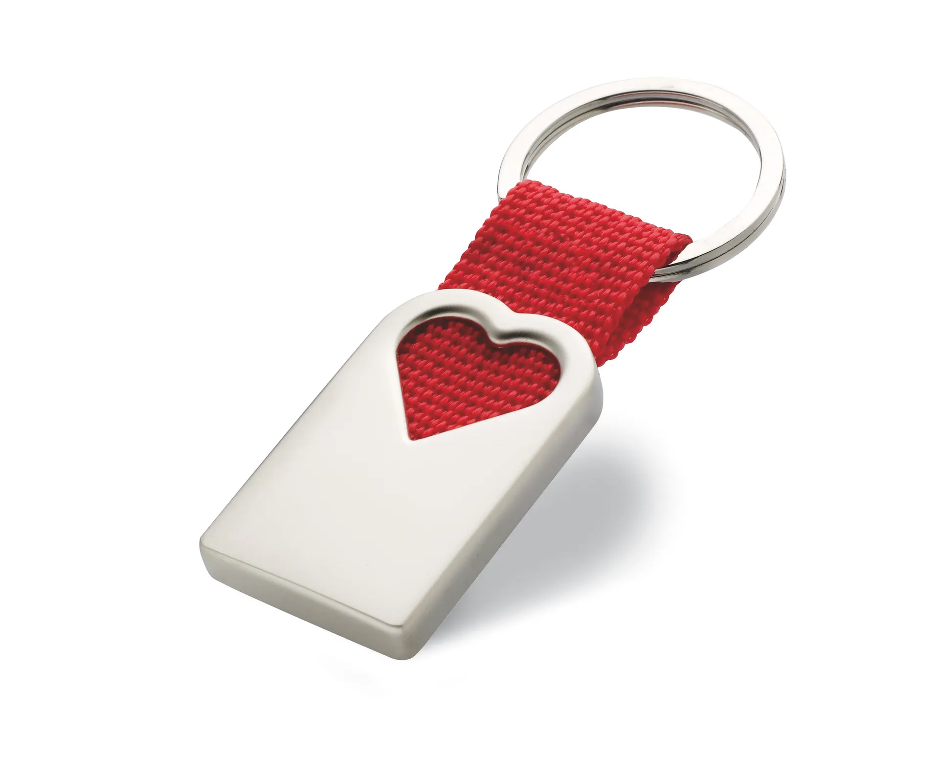 Metalen sleutelhanger Rood