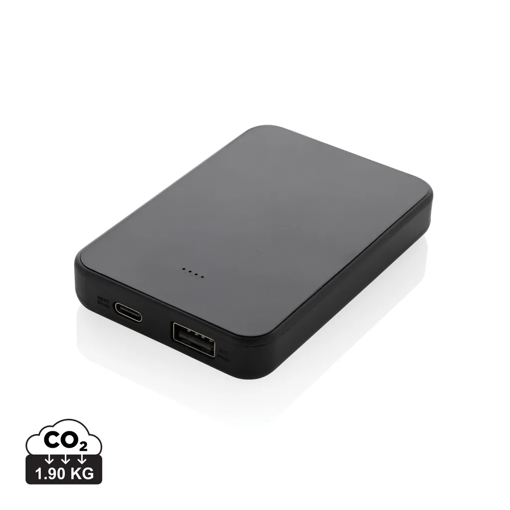 Boostcore RCS recycled plastic powerbank 5.000mAh met USB C zwart