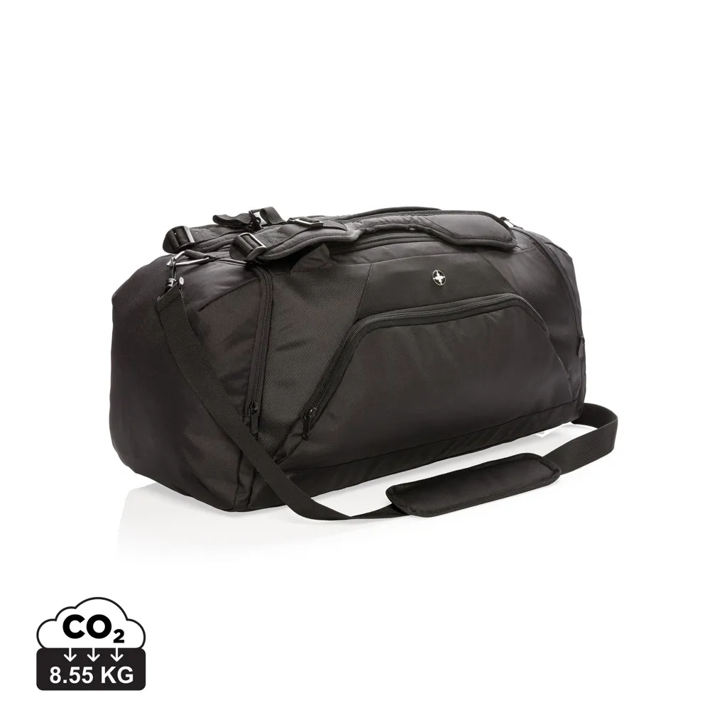 Swiss Peak RFID sporttas & rugzak PVC-vrij zwart