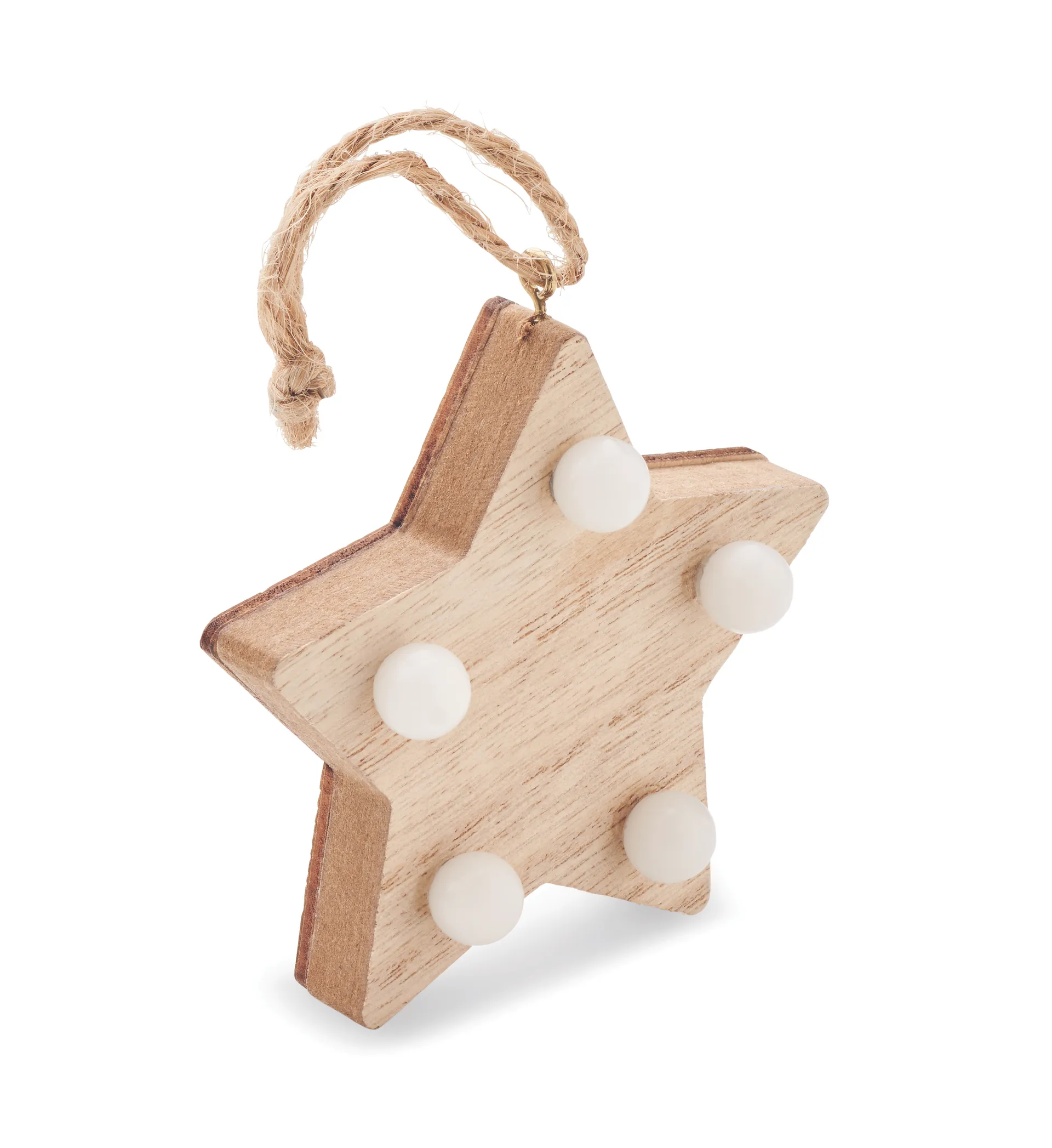 Houten ster met lichtjes Hout