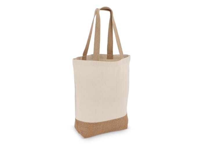 Katoen-Jute Tote OEKO-TEX® 41 x 13 x 41cm 320g/m² Ecru