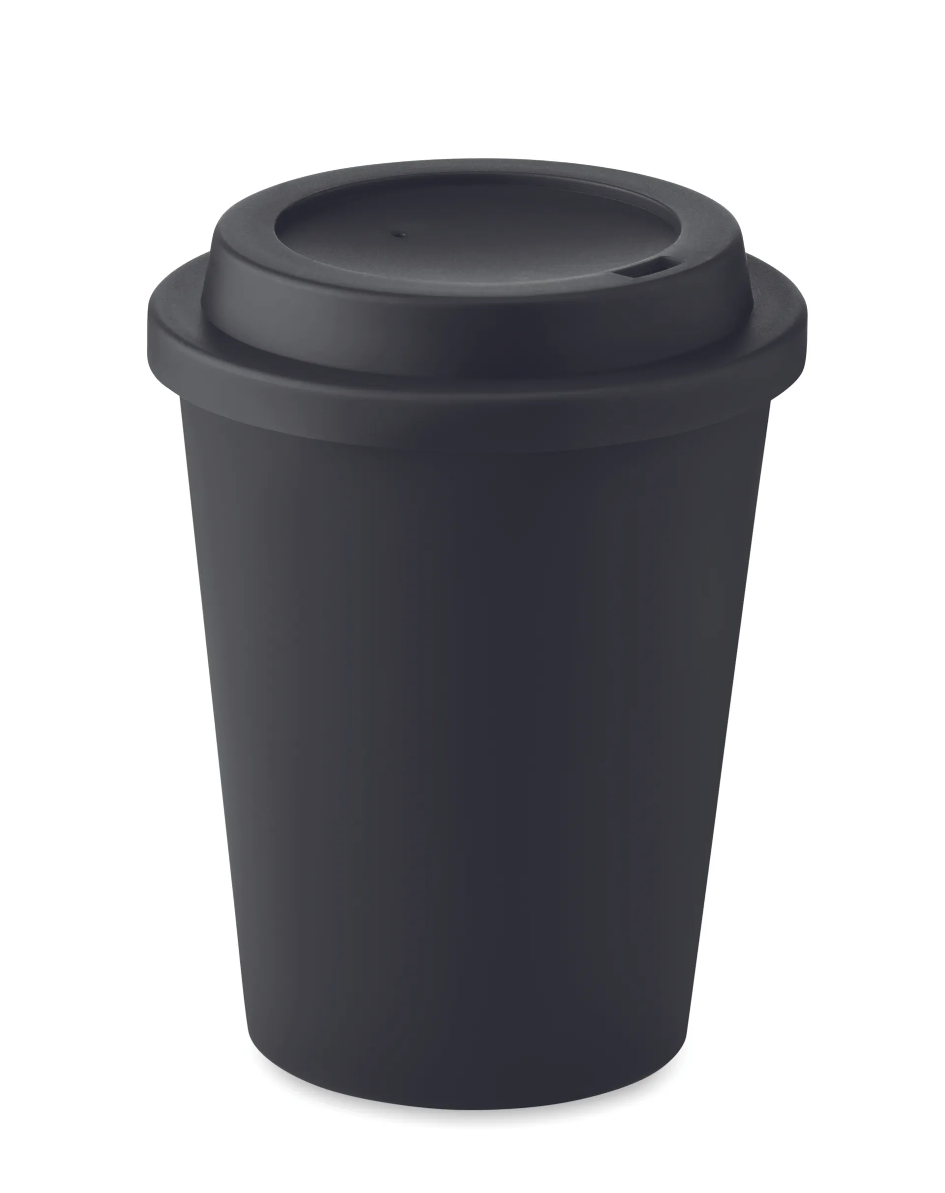 Dubbelwandige beker PP 300 ml Zwart