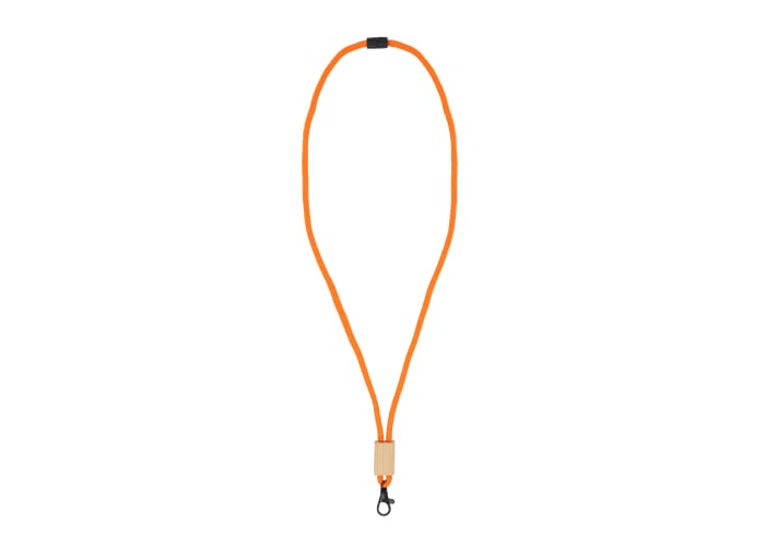 R-PET paracord lanyard Oranje