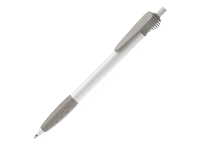 Balpen Cosmo grip hardcolour Wit / Zilver