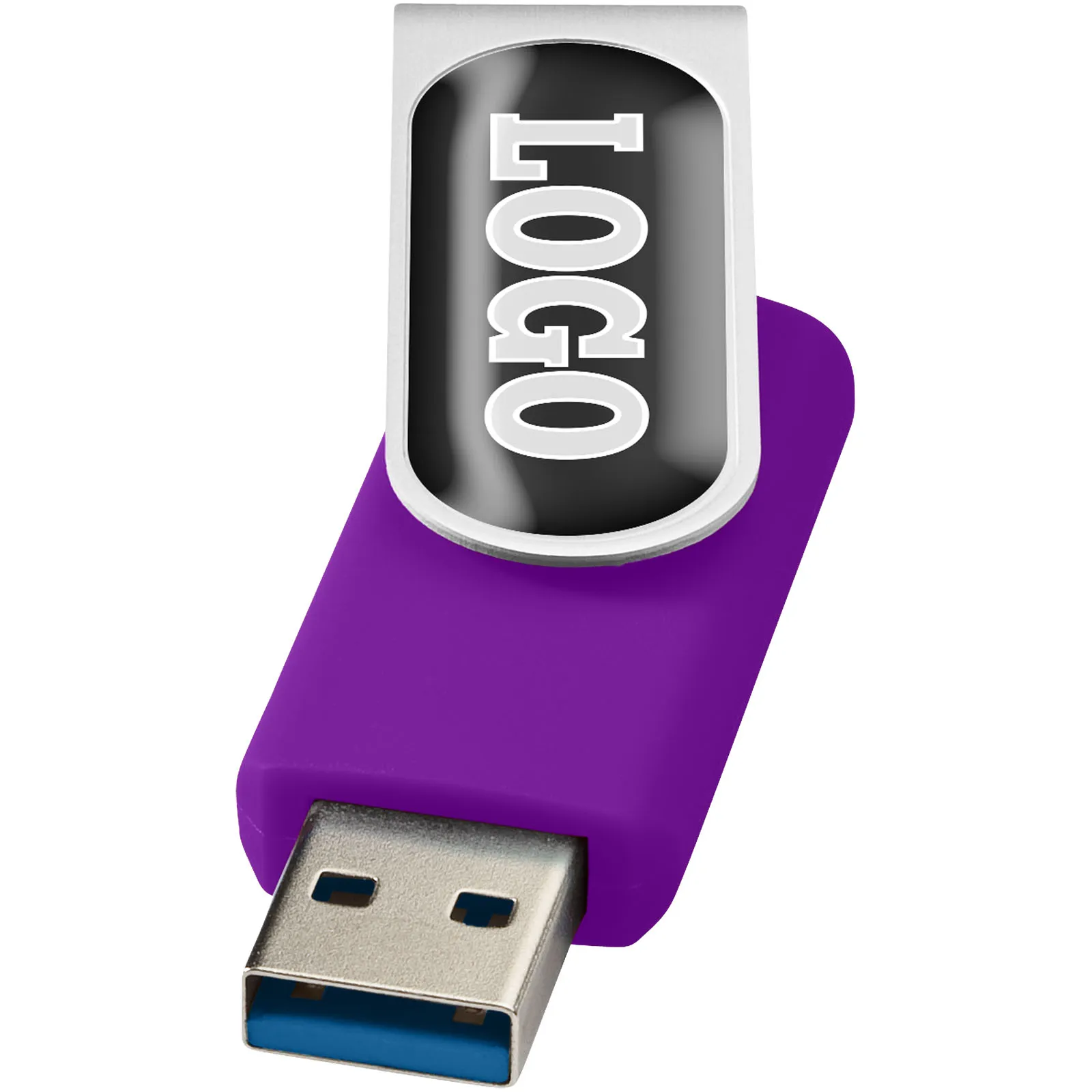 Rotate USB 3.0 met doming Paars