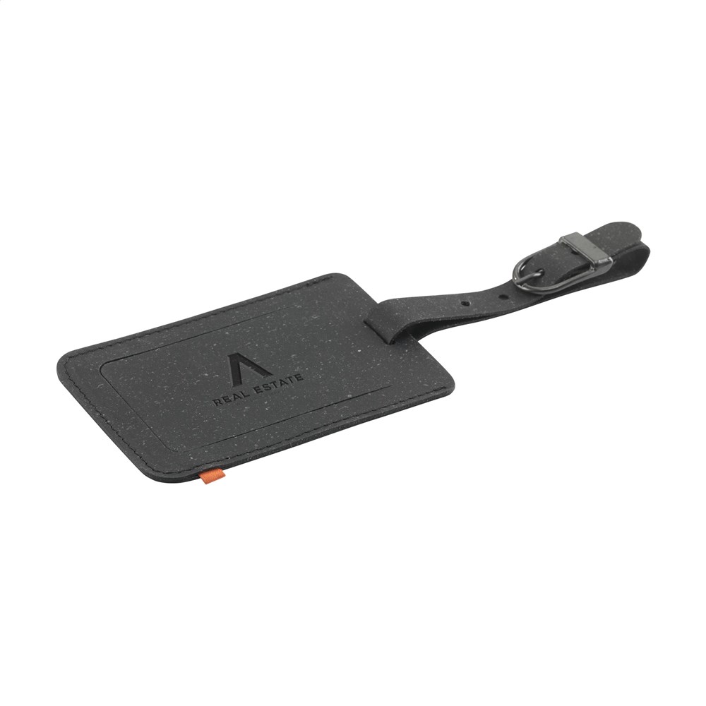 Recycled Leather Luggage Tag bagagelabel
