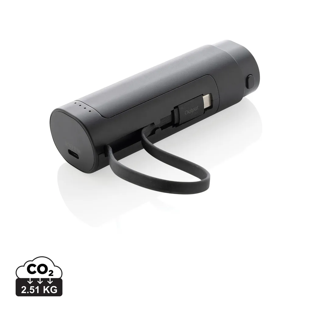 CycleCell 5000mAh powerbank met verwijderbare batterij zwart