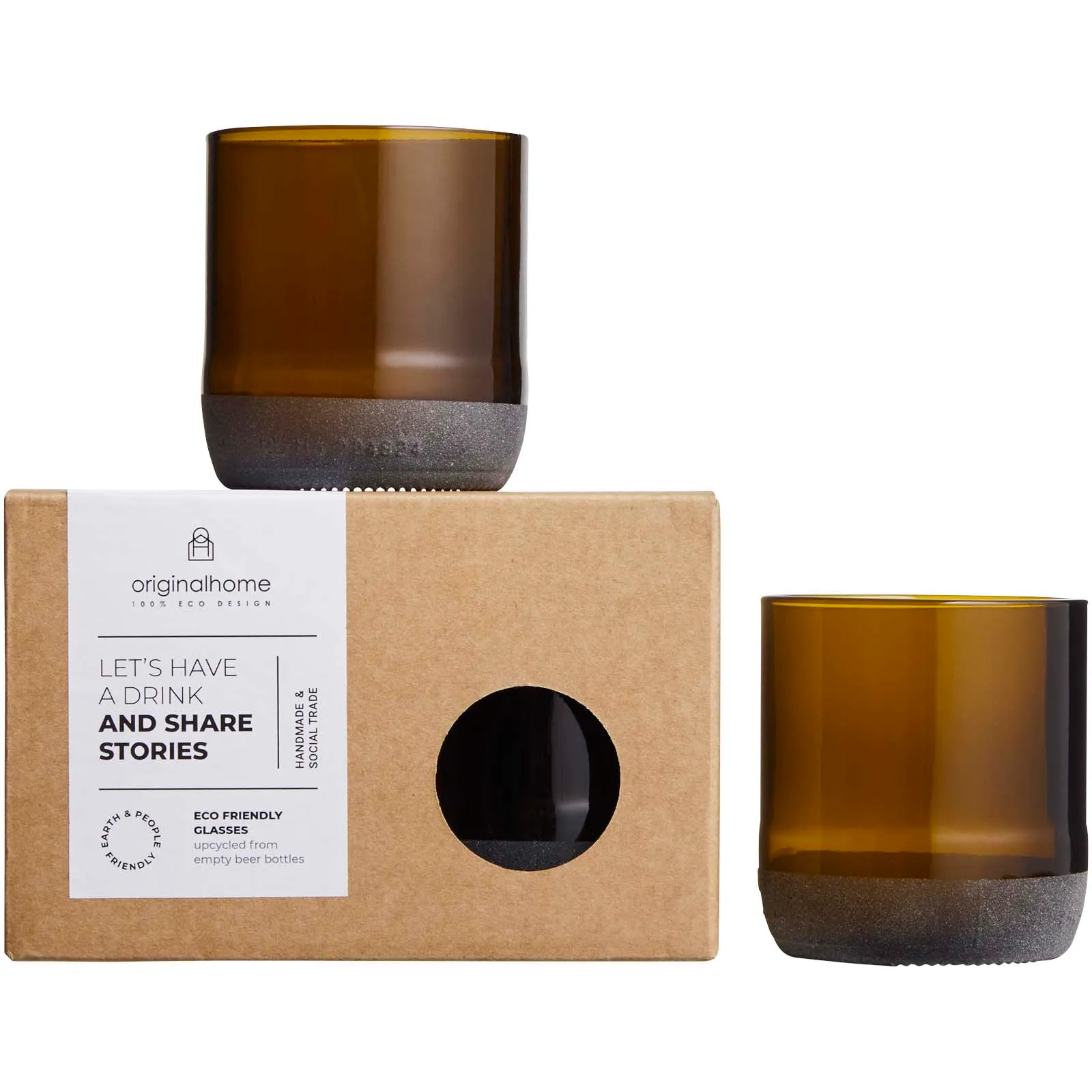 Originalhome 160 ml drinkglazen set  Bruin