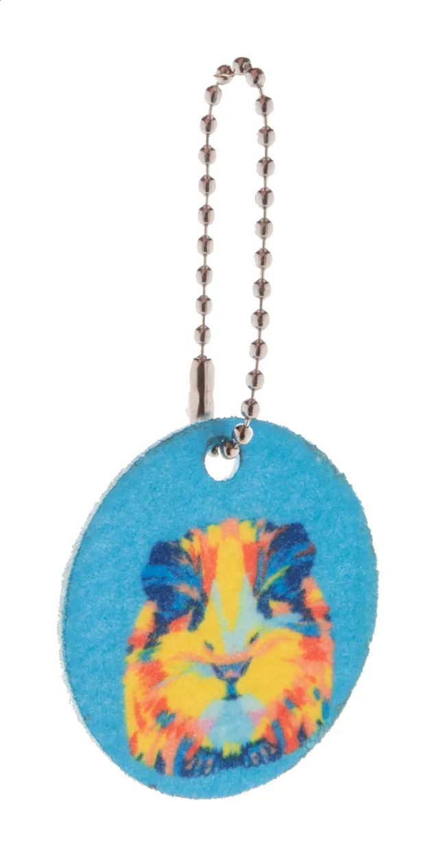 Felty custom made sleutelhanger, cirkel wit