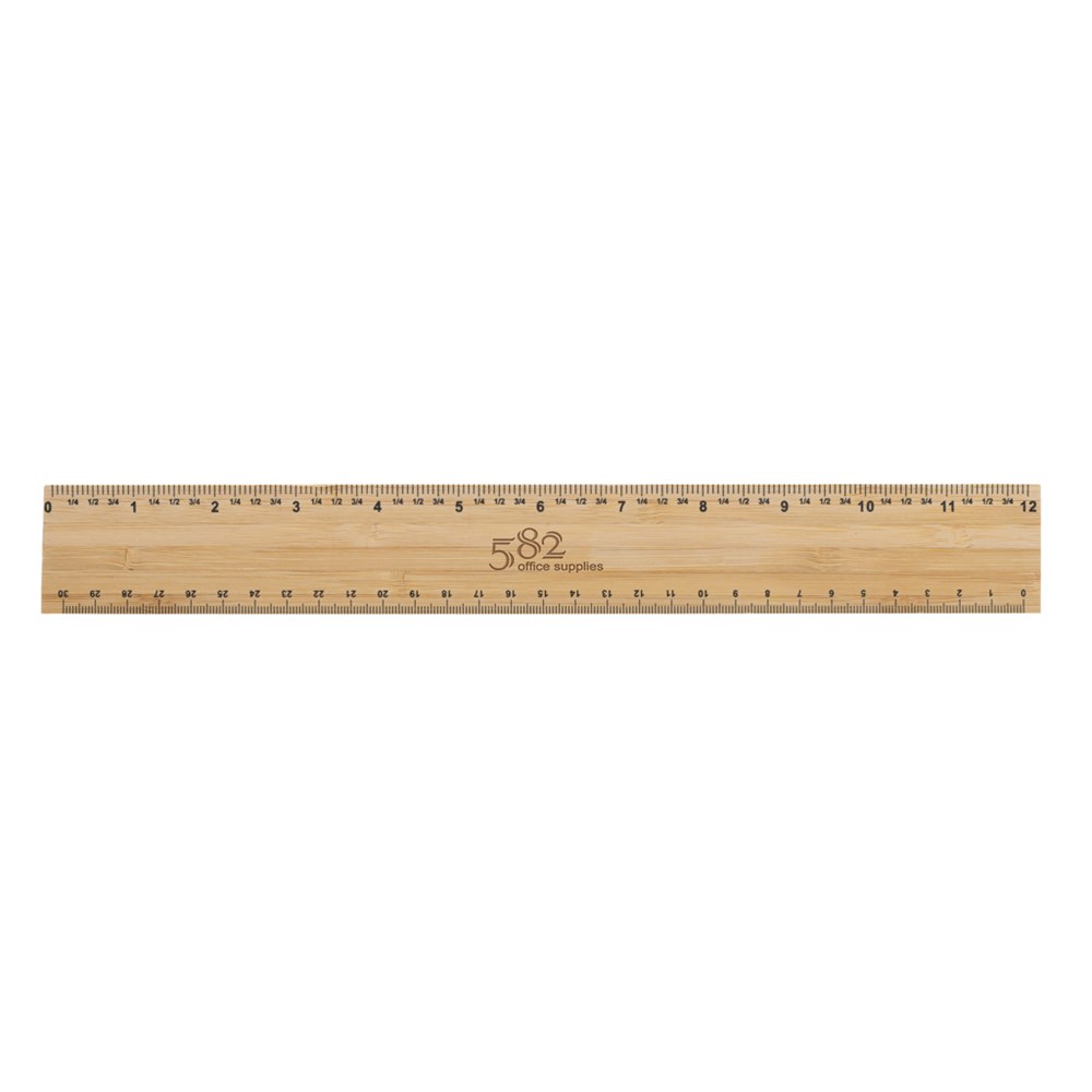 Timberson extra dikke 30cm dubbelzijdige bamboe liniaal