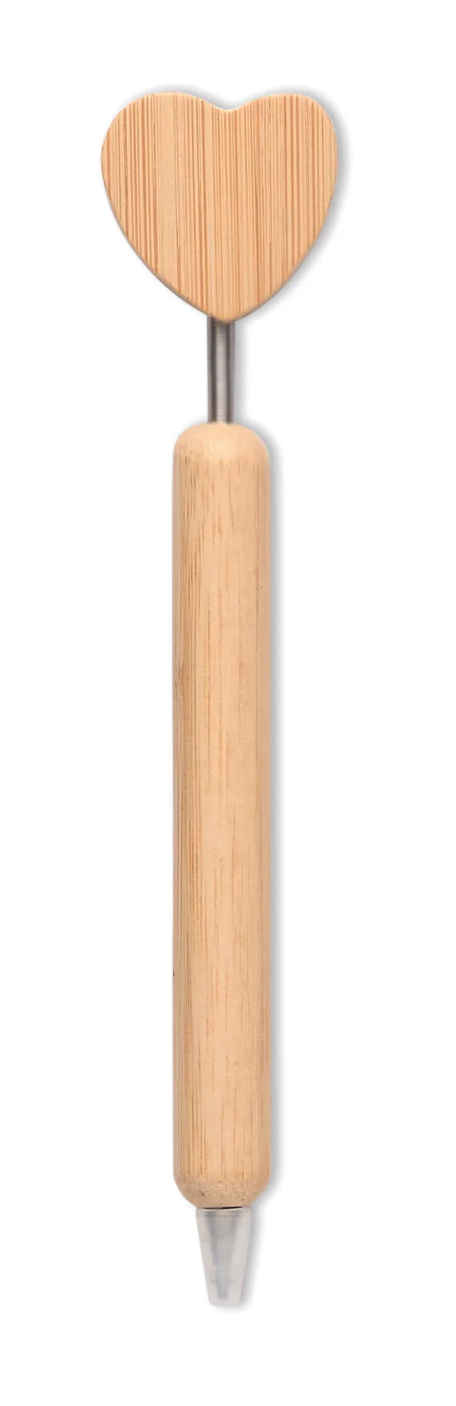 Bamboe balpen hart detail Hout
