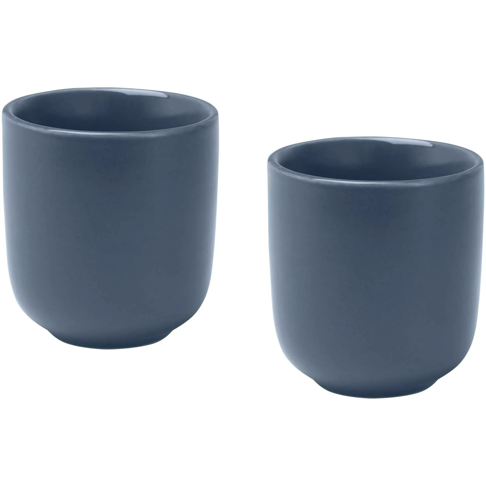Male keramische espressokopjes van 90 ml met matte afwerking, set van 2 Hale blauw