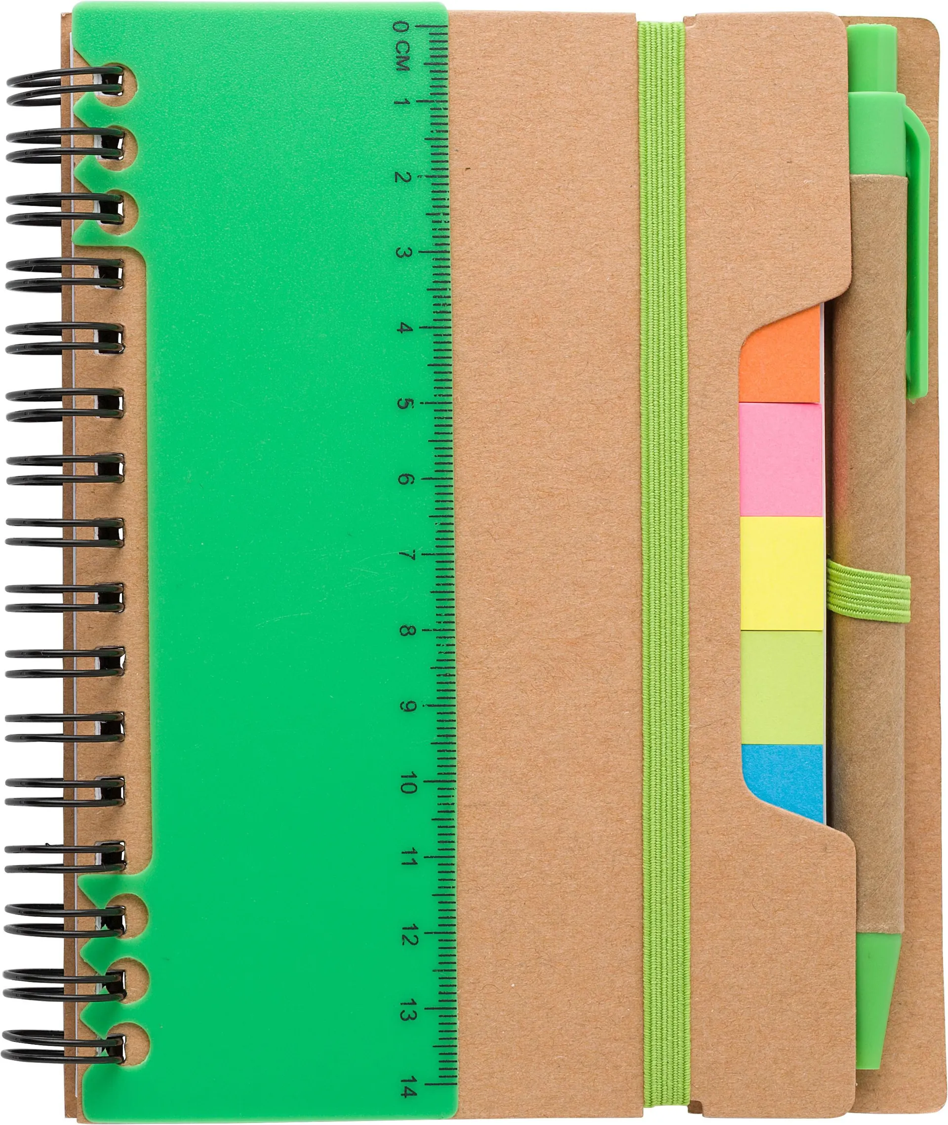 Notitieboek Stella | Gerecycled papier | Gelinieerd lichtgroen