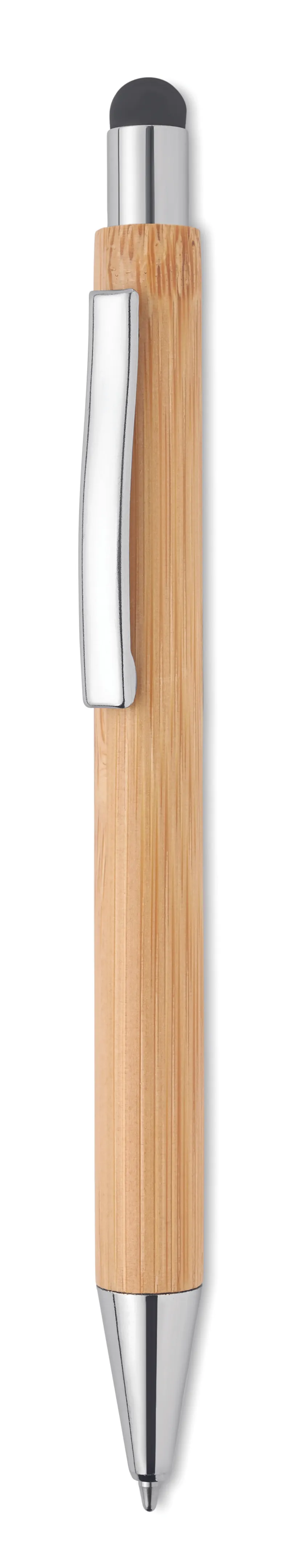 Bamboe stylus balpen