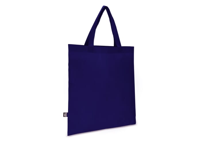 R-PET Draagtas non-woven korte handvatten 38 x 42cm 75g/m² Donkerblauw
