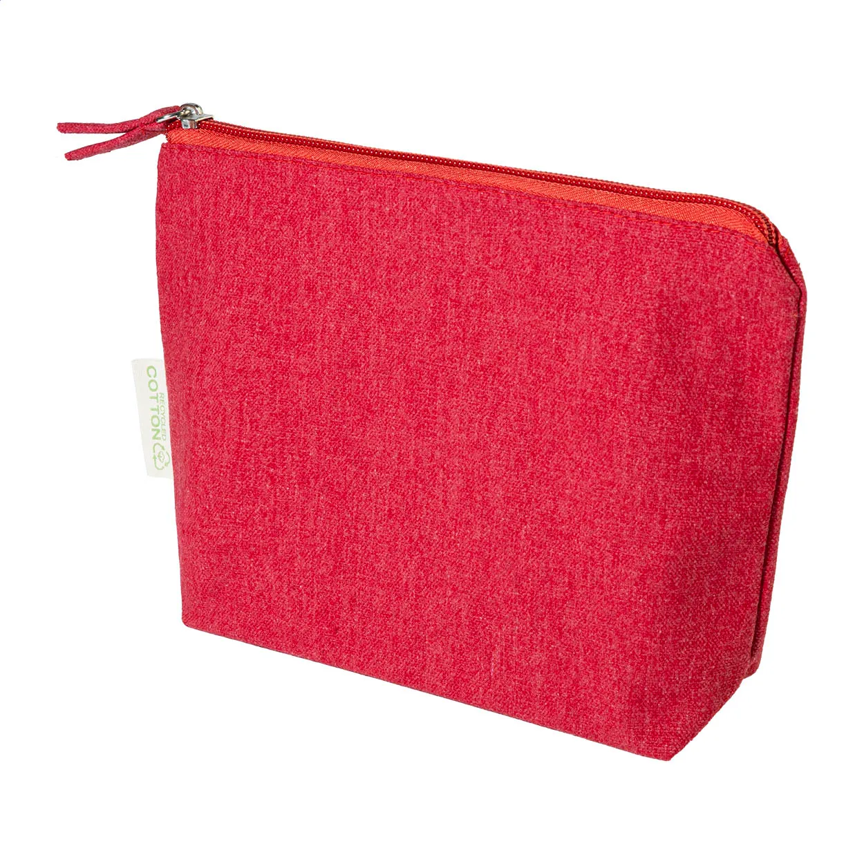 Rood katoenen toilettasje met ritssluiting