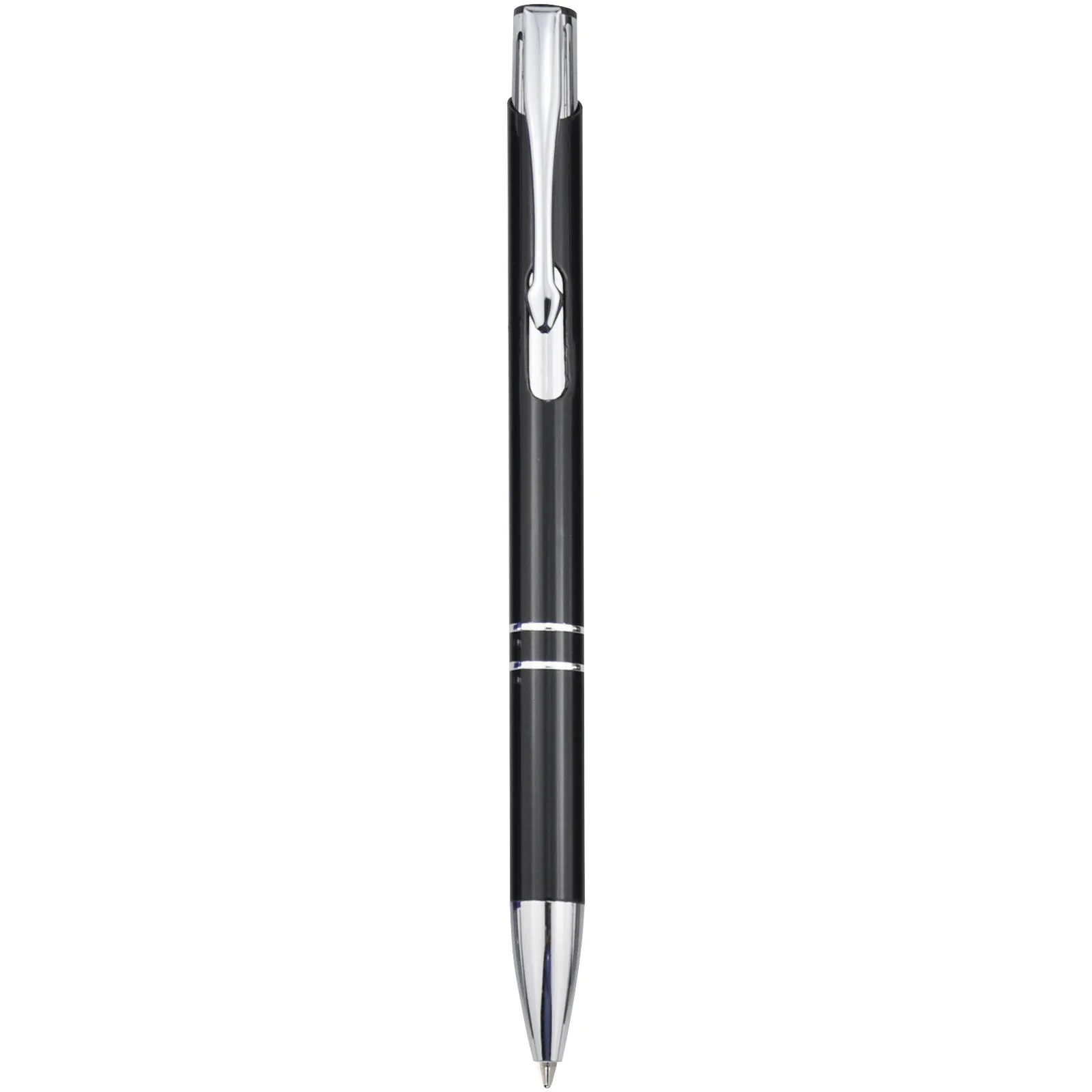 Moneta aluminium balpen (blauwe inkt) Zwart