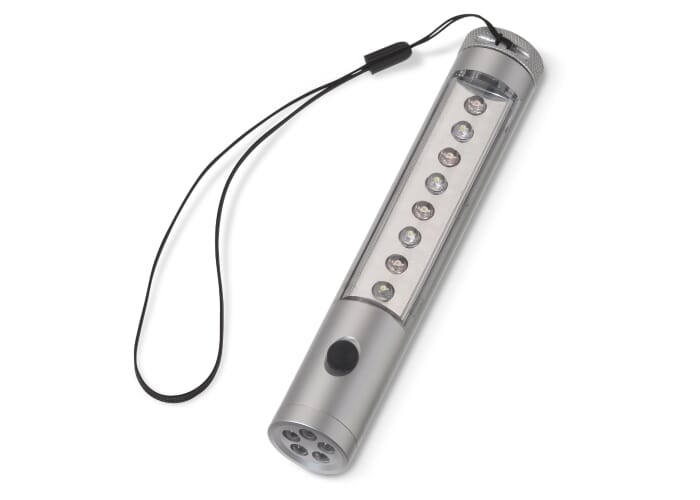 Zaklamp aluminium magneet Zilver