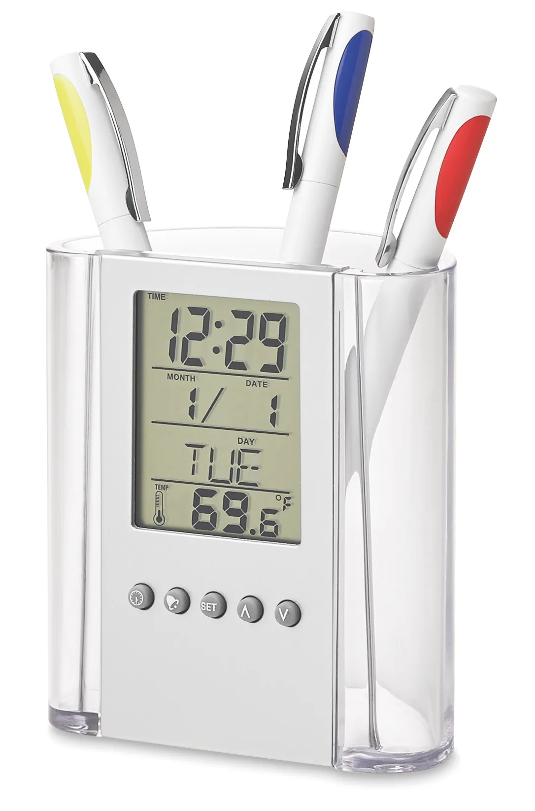Pennenhouder met kalender Transparant